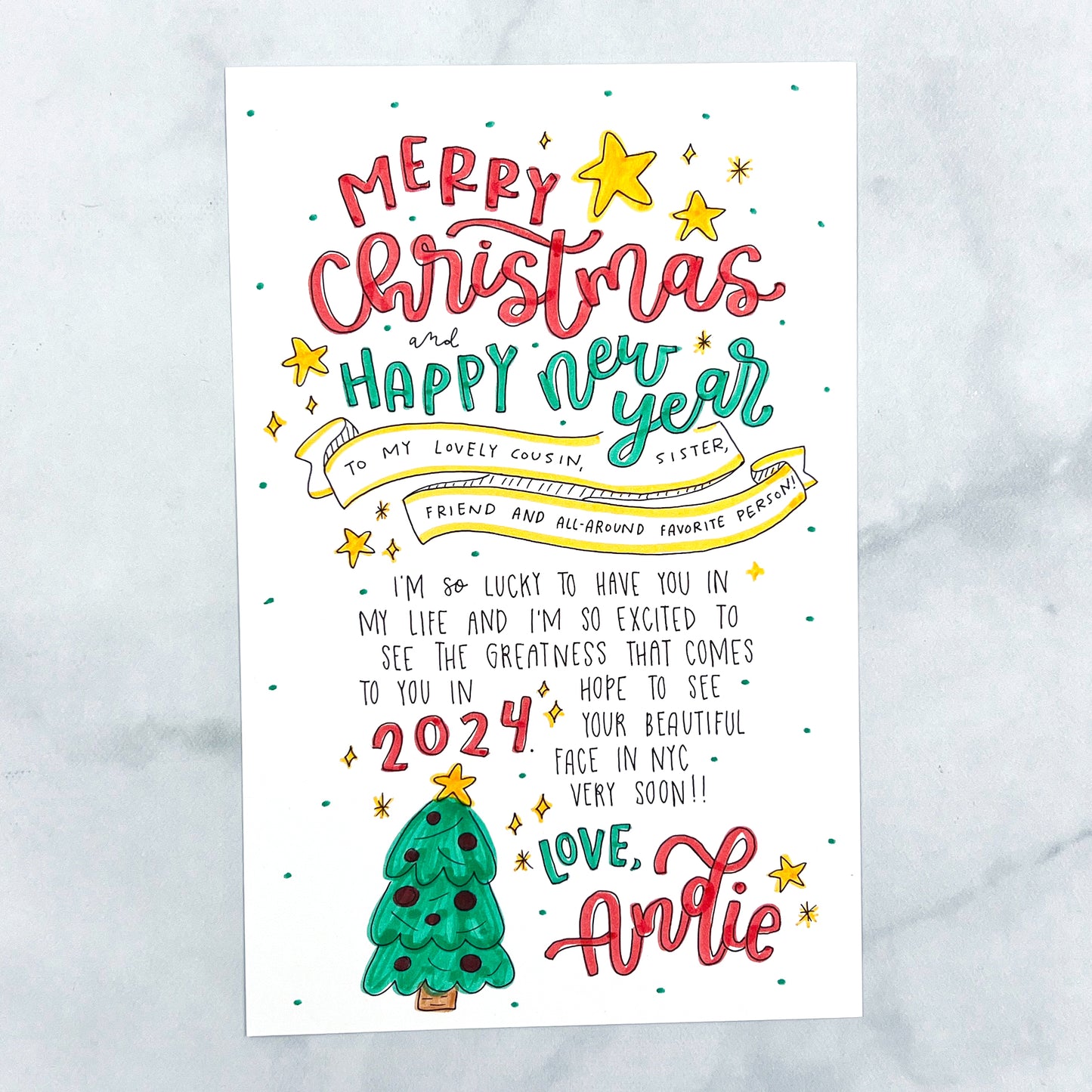 Letters to Santa Pattern Card