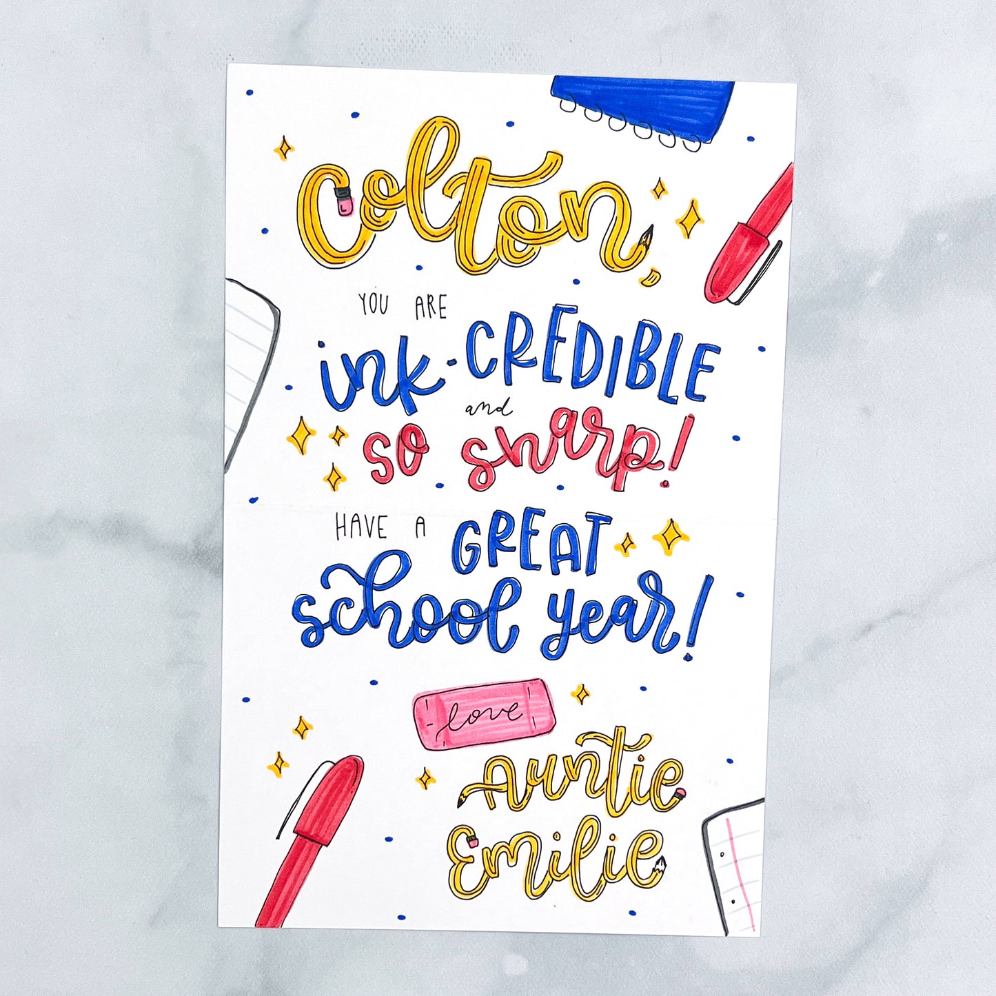 Back-to-School Pencils Card