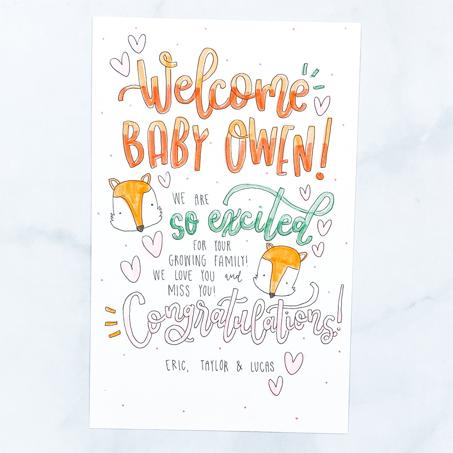 Custom Baby Card