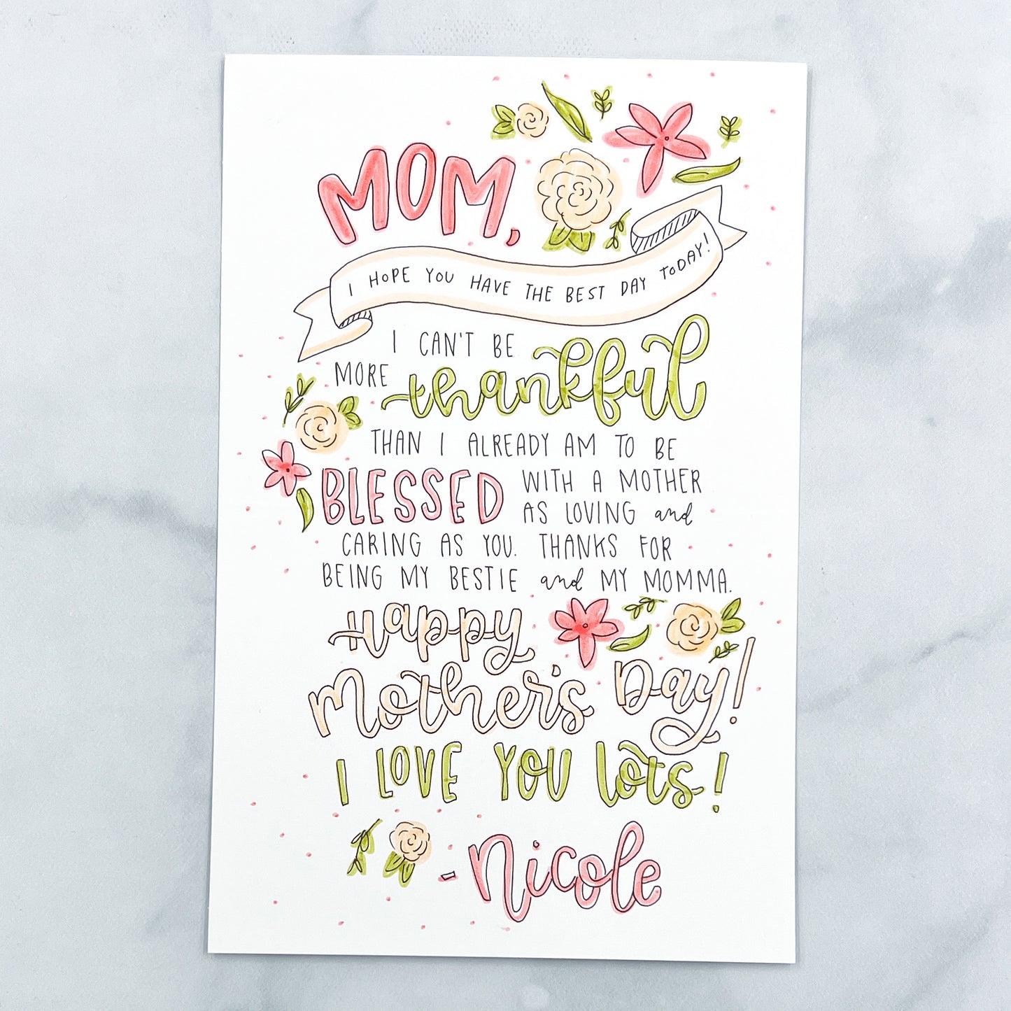 Custom Mother's Day Card