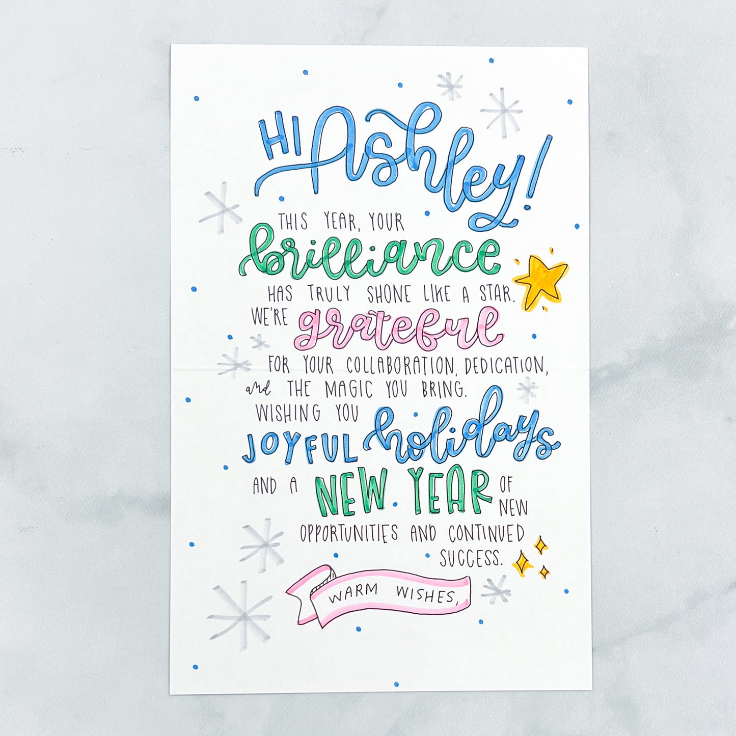 Happy Holidays Lines Card