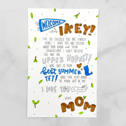 Camp Banner Blue Card