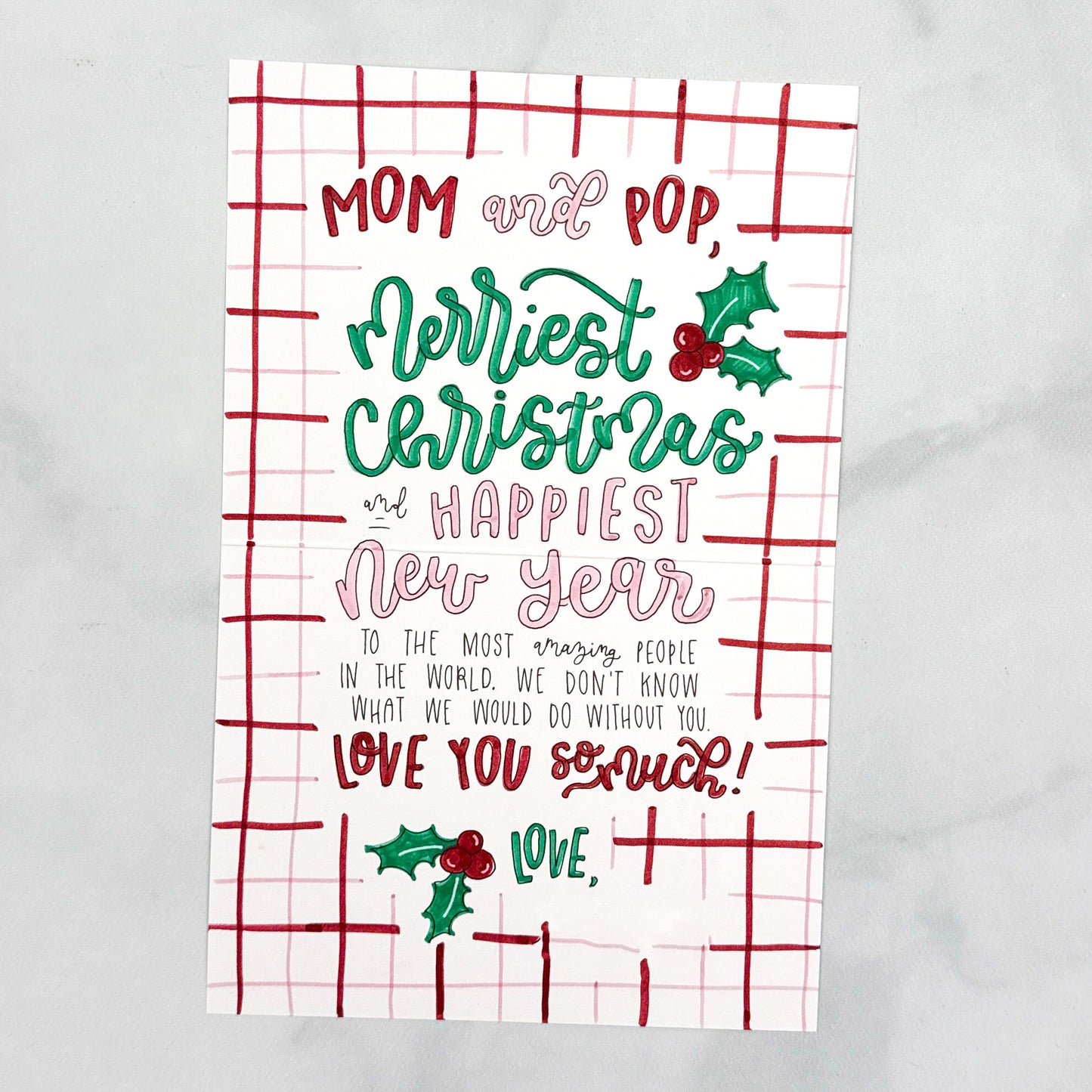 Merry Christmas Patch Card