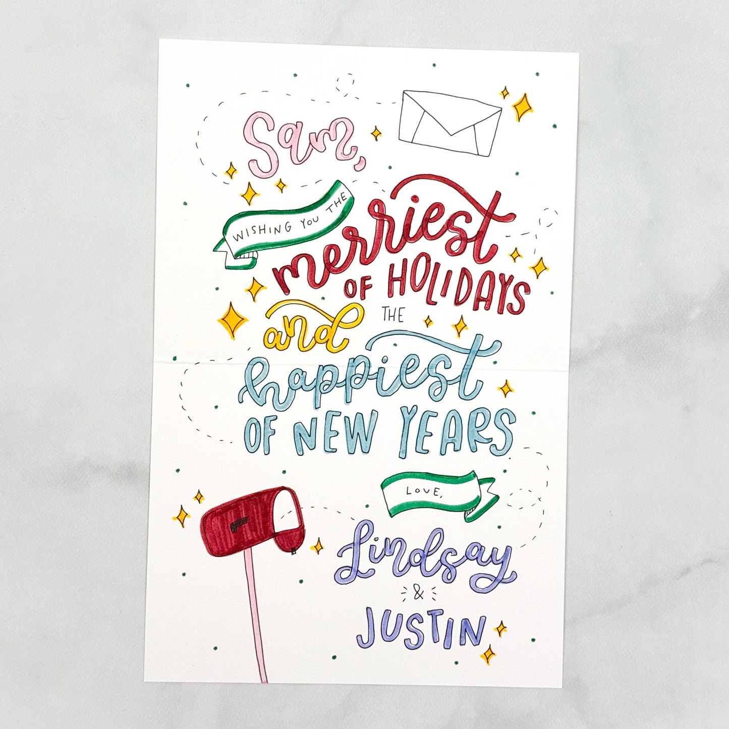Letters to Santa Pattern Card