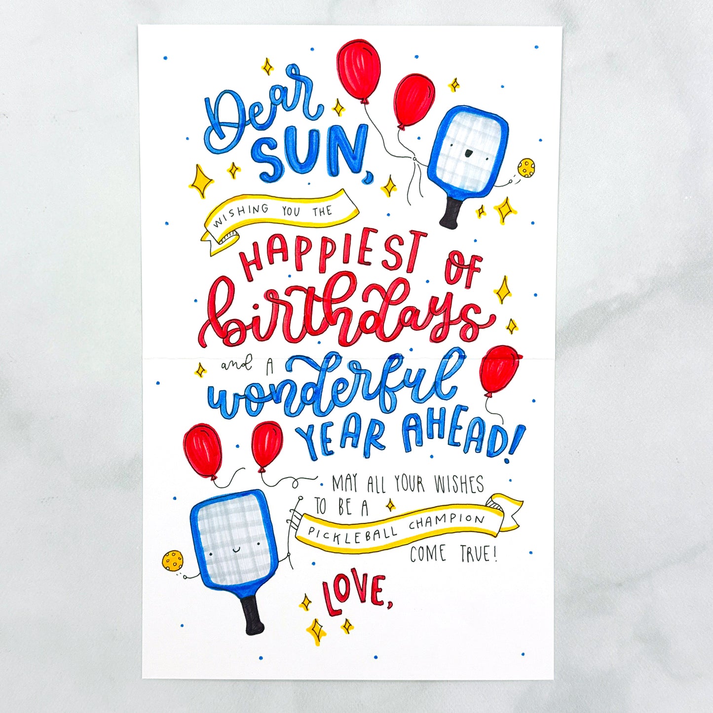 Happy Birthday Sparkle Balloons Card