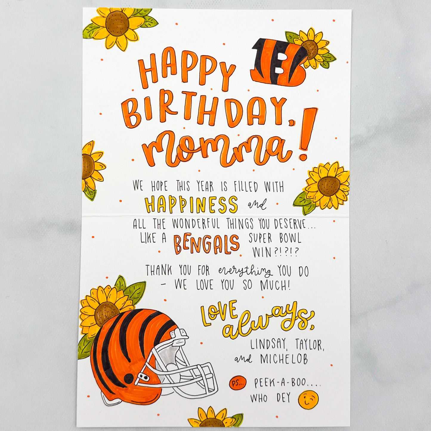 Sunflowers Pattern Card