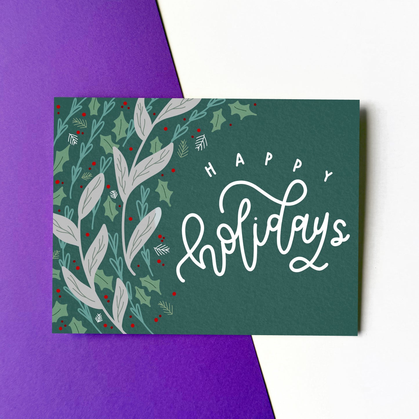 Happy Holidays Branches Card