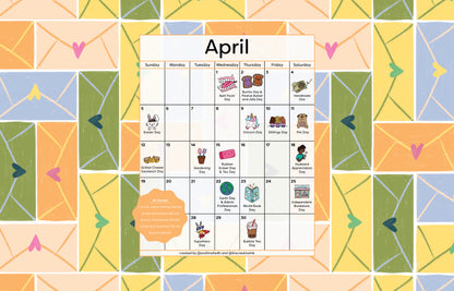 April 2026 Desktop Calendar - Digital Download