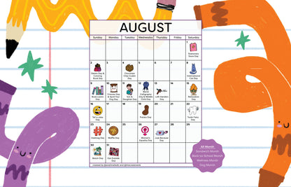 August 2026 Desktop Calendar - Digital Download