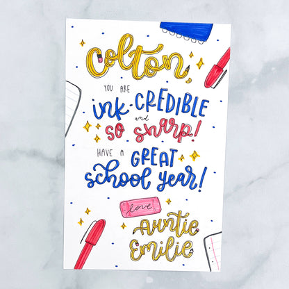 Back-to-School Pencils Card