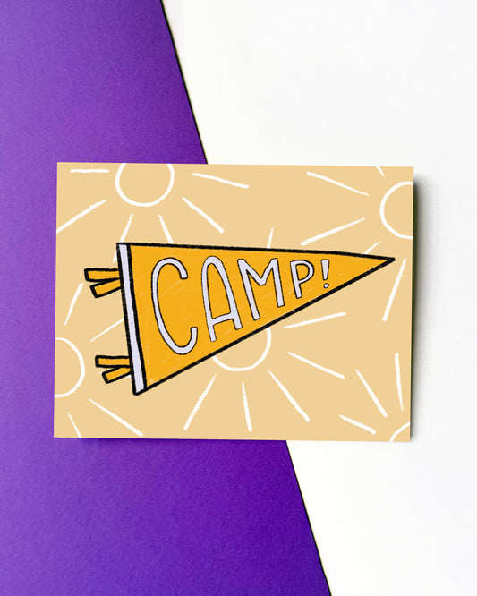 Camp Banner Yellow Card