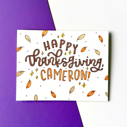 Custom Thanksgiving Card