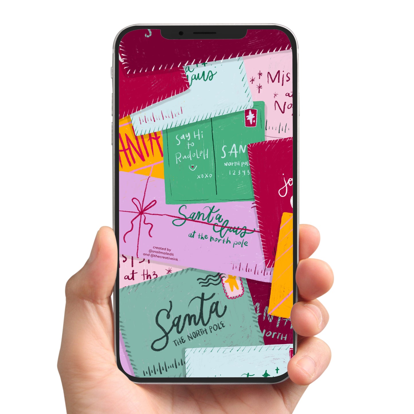 December 2025 Phone Wallpaper - Letters to Santa - Digital Download