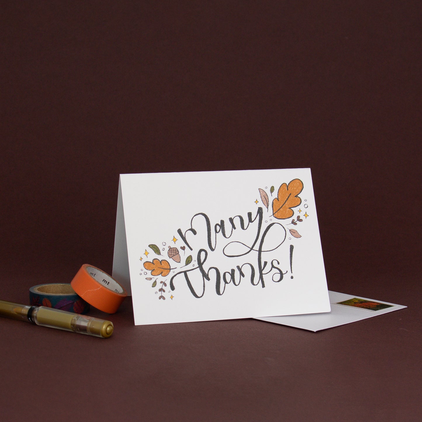 Many Thanks Fall Leaves