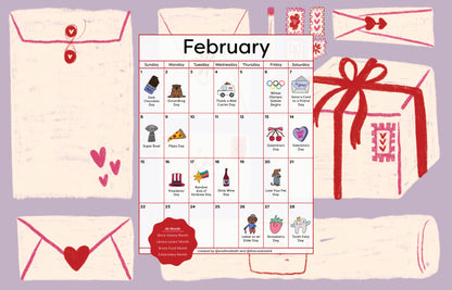 February 2026 Desktop Calendar - Digital Download