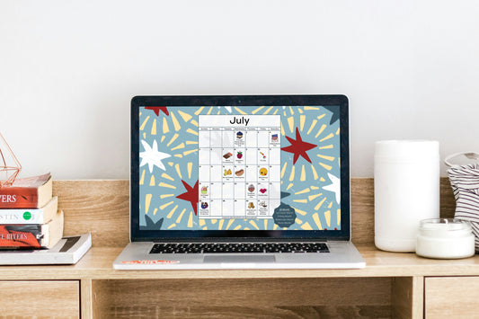 July 2026 Desktop Calendar - Digital Download
