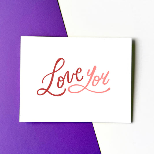Love You Script Card