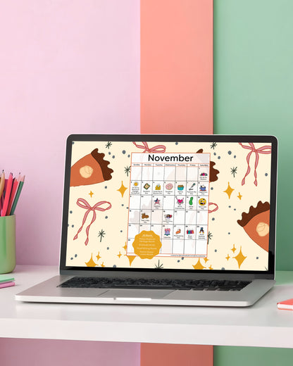 November 2025 Desktop Calendar - Digital Download