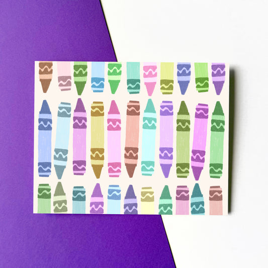 Back-to-School Crayons Card