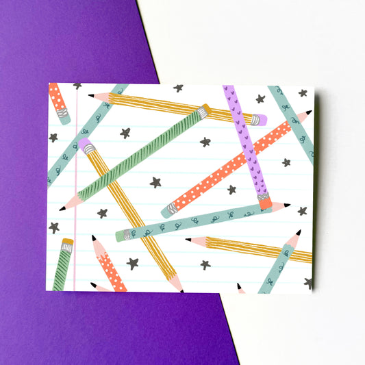 Back-to-School Pencils Card