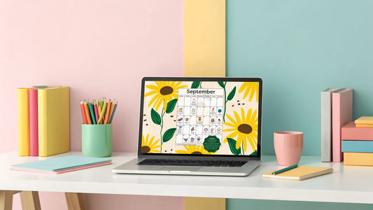 September 2026 Desktop Calendar - Digital Download