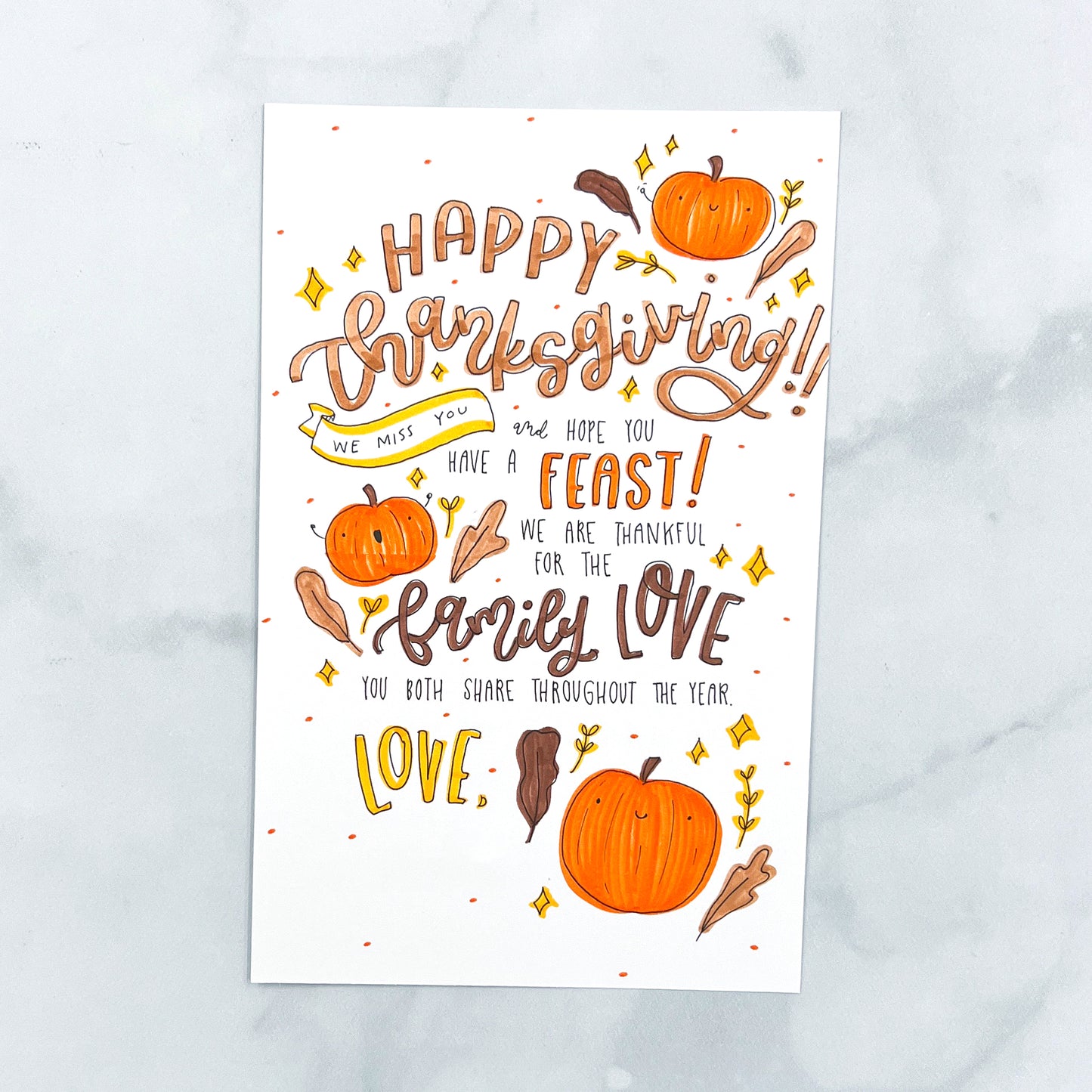 Pumpkin Pie Pattern Card