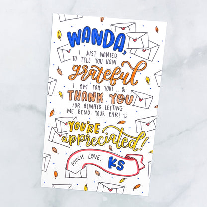 Pumpkin Pie Pattern Card