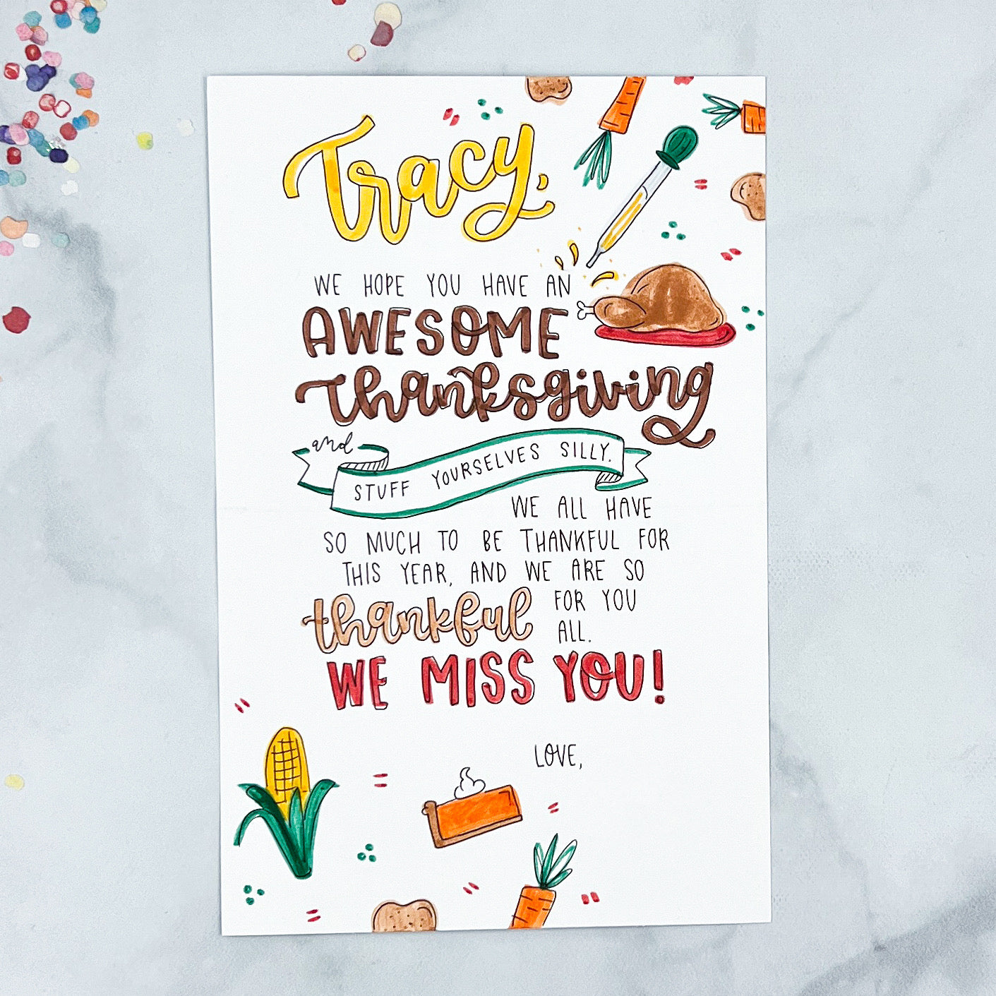 Pumpkin Pie Pattern Card