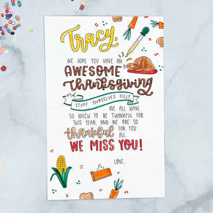 Pumpkin Pie Pattern Card